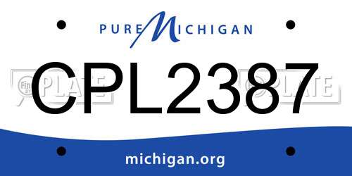 CPL2387 Michigan License Plate
