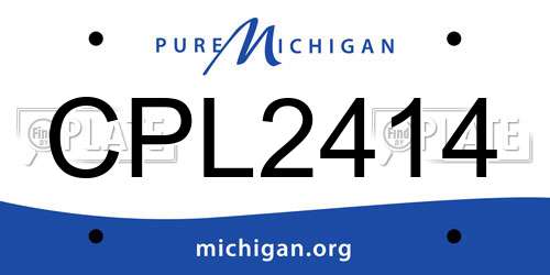 CPL2414 Michigan License Plate