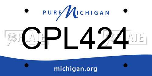 CPL424 Michigan License Plate