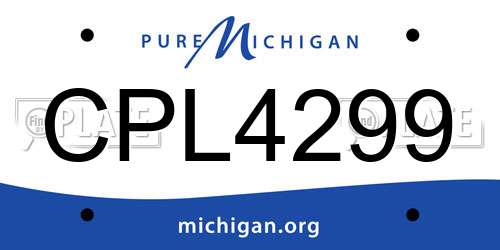 CPL4299 Michigan License Plate