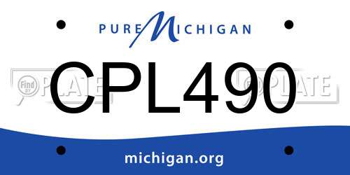 CPL490 Michigan License Plate