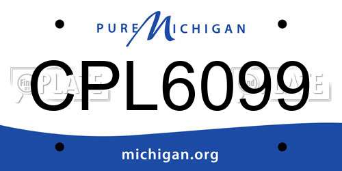 CPL6099 Michigan License Plate