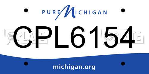 CPL6154 Michigan License Plate