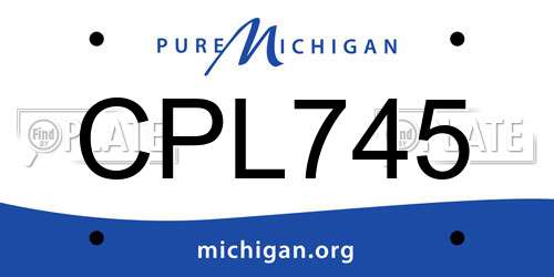 CPL745 Michigan License Plate
