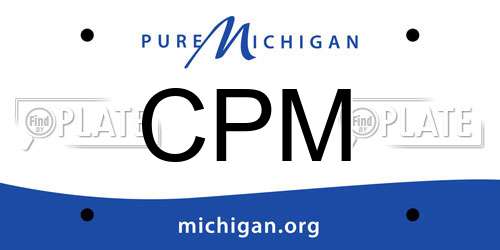 CPM Michigan License Plate