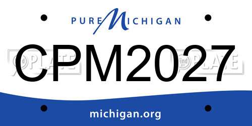 CPM2027 Michigan License Plate
