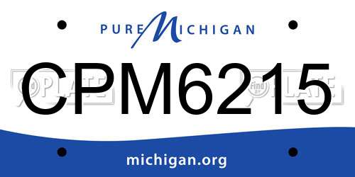 CPM6215 Michigan License Plate