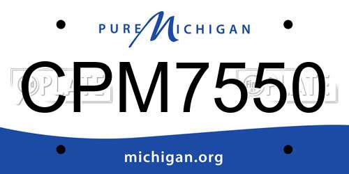 CPM7550 Michigan License Plate