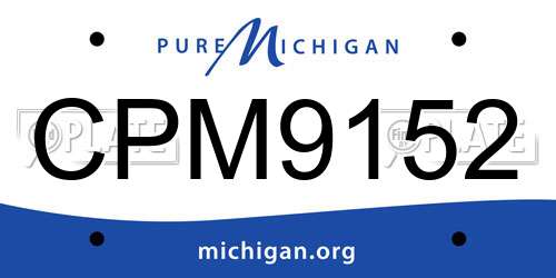 CPM9152 Michigan License Plate