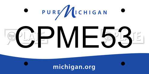 CPME53 Michigan License Plate