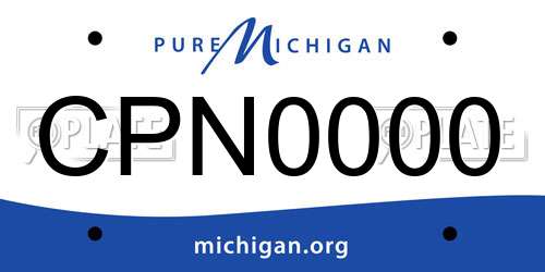 CPN0000 Michigan License Plate