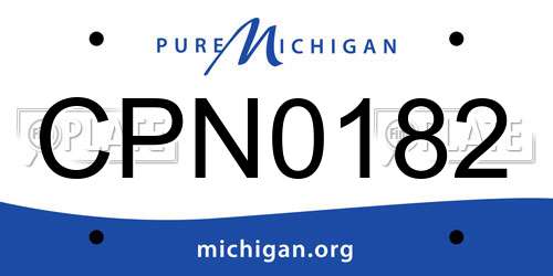 CPN0182 Michigan License Plate