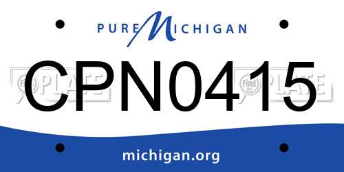 CPN0415 Michigan License Plate