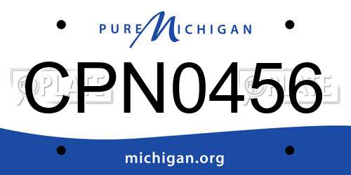 CPN0456 Michigan License Plate