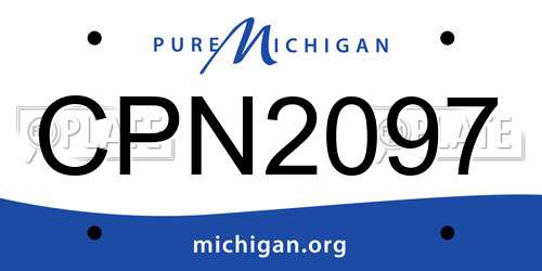 CPN2097 Michigan License Plate