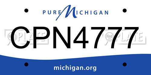 CPN4777 Michigan License Plate
