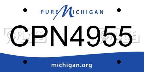 CPN4955 Michigan License Plate