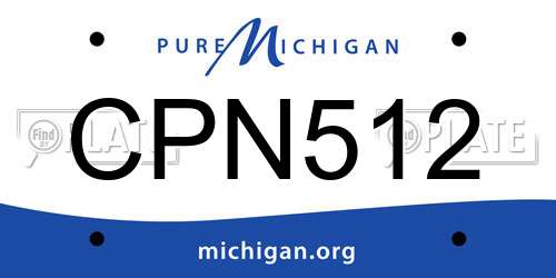 CPN512 Michigan License Plate