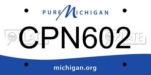 CPN602 Michigan License Plate