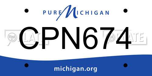 CPN674 Michigan License Plate