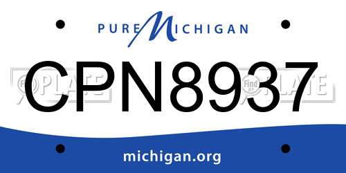 CPN8937 Michigan License Plate
