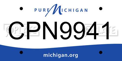 CPN9941 Michigan License Plate