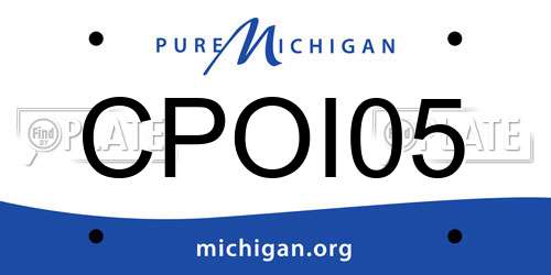 CPOI05 Michigan License Plate