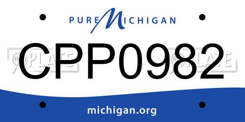 CPP0982 Michigan License Plate