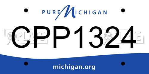 CPP1324 Michigan License Plate