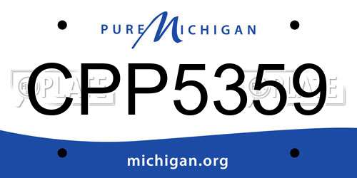 CPP5359 Michigan License Plate