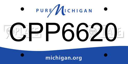 CPP6620 Michigan License Plate