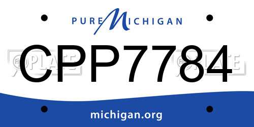 CPP7784 Michigan License Plate