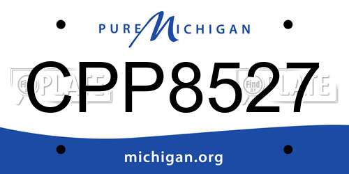 CPP8527 Michigan License Plate