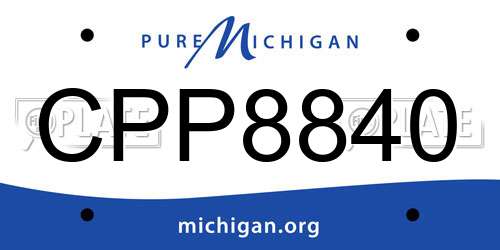 CPP8840 Michigan License Plate