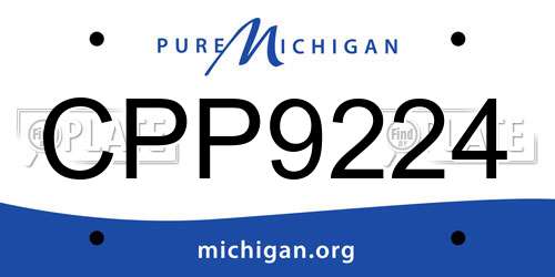CPP9224 Michigan License Plate