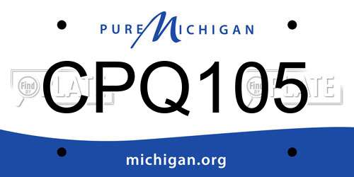 CPQ105 Michigan License Plate
