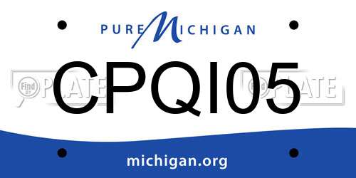 CPQI05 Michigan License Plate