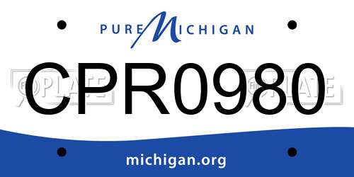 CPR0980 Michigan License Plate