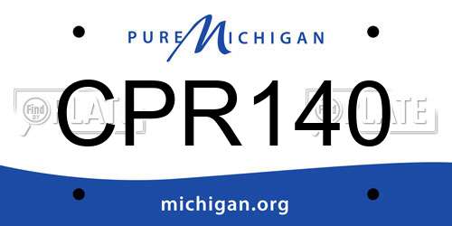 CPR140 Michigan License Plate