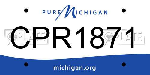 CPR1871 Michigan License Plate