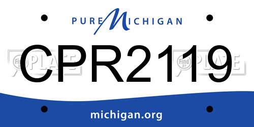 CPR2119 Michigan License Plate