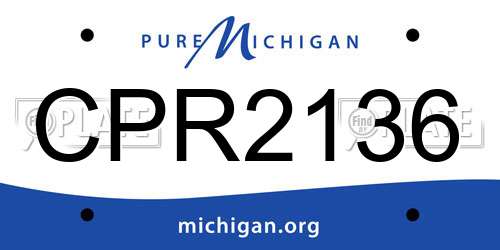CPR2136 Michigan License Plate