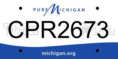 CPR2673 Michigan License Plate