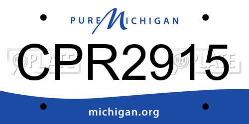 CPR2915 Michigan License Plate