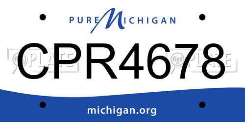 CPR4678 Michigan License Plate