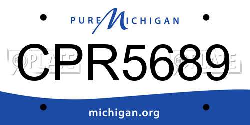 CPR5689 Michigan License Plate