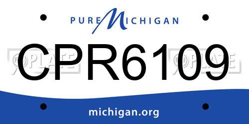 CPR6109 Michigan License Plate