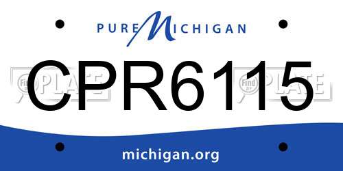 CPR6115 Michigan License Plate
