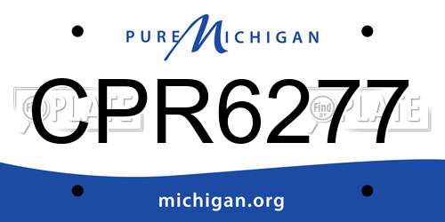 CPR6277 Michigan License Plate