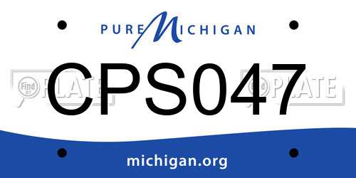 CPS047 Michigan License Plate